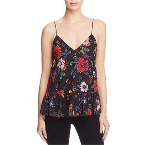 McQ Womens Ruffle Floral Cami Tank Top, NWT